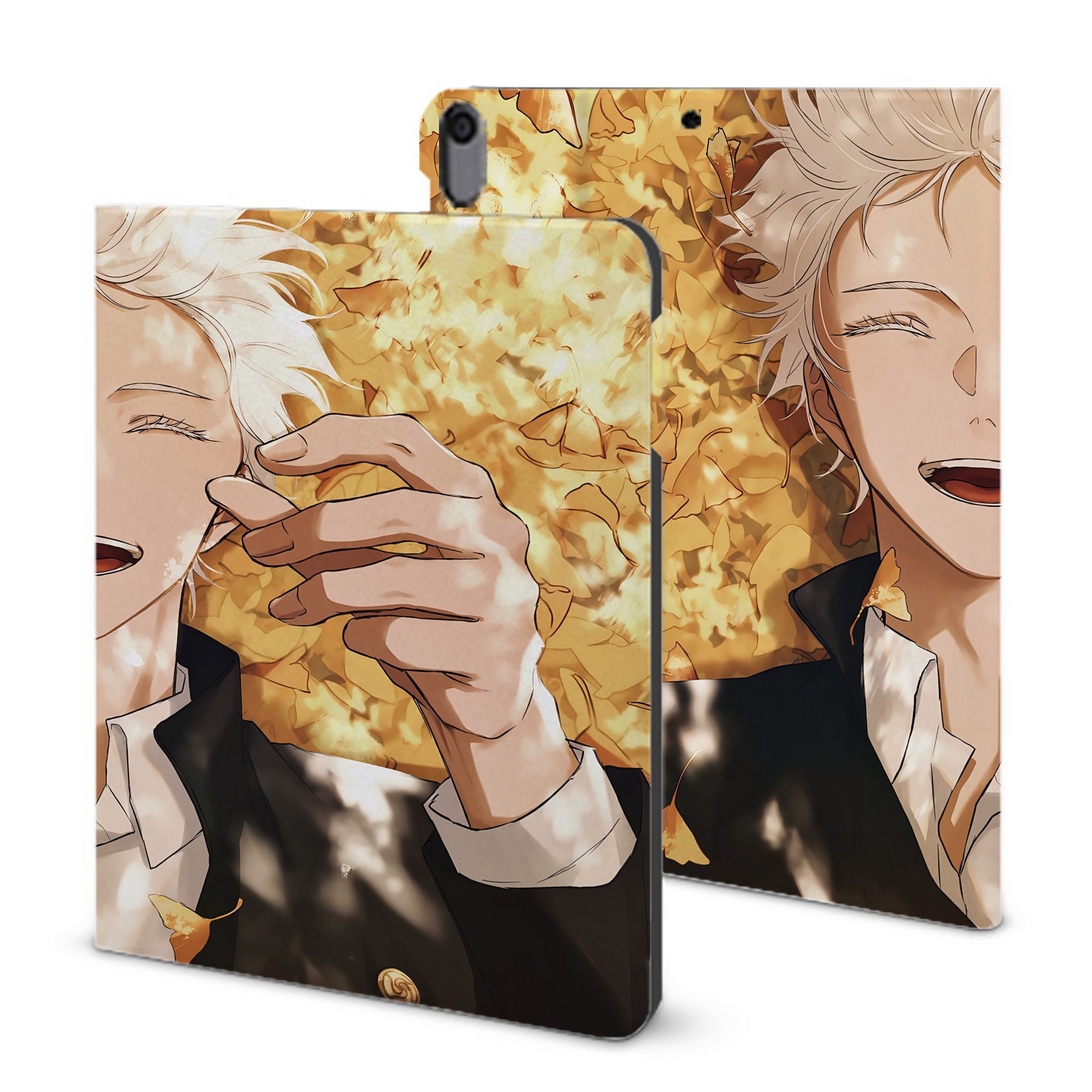 （画像用） 呪術廻戦 Jujutsu Kaisen IPad ケース ブック型 PUレザー TPU 耐衝撃 軽量 薄型 ペン収納なし 全面保護 IPad 各モデル対応